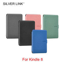 SILVER LINK Soft Silicone Protective Case For Amazon Kindle 8 Case 8th Generation E-reader PU leather cover Auto Wake/Sleep 2024 - buy cheap