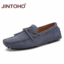 JINTOHO Big Size Men Boat Shoes Fashion Men Casual Genuine Leather Shoes Brand Male Leather Shoes Adult Male Comfortable Shoes 2024 - buy cheap