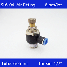 Controlador de velocidad de tubería neumática de alta calidad, 6 SL6-04, ajuste táctil de 6mm a 1/2 ", SL6-04 macho 2024 - compra barato