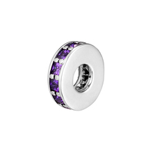 CKK Eternity Charm Bead Purple CZ Charms Fit Pulseras originales joyería de plata esterlina para mujer, cuentas DIY para fabricación de joyas 2024 - compra barato