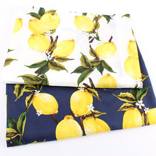 100% cotton fabric Lemon Printed Poplin for women children clothing Fabric Dress Sewing DIY Craft 2024 - buy cheap