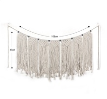 Large Macrame Wall Art Hand-made Dyed Wall Hanging Tapestry Lace Fabric Bohemia Tassel Boho Home Decor Wedding Decoration 2024 - buy cheap