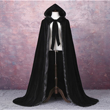 Novo pageant veludo capa de veludo com capuz capa medieval fantasia festa princesa capa de casamento 2024 - compre barato