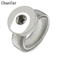 Регулируемые кольца-кнопки Chanfar 18 мм для женщин, кольца поделки 2024 - купить недорого