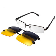 New glasses frame for degree of glasses eyeglasses men myopia optical frame Magnetic Clip Polarized Night Vision goggle 7615 2024 - buy cheap