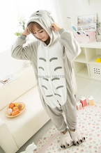 Kigurumi-Pijama de franela de Anime para adultos, ropa de dormir de Totoro, disfraz de Animal, mono de invierno, Unisex 2024 - compra barato