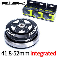 Risk fone de ouvido para bicicleta, com rolamento duplo, à prova d'água, 41.8/28.6-52/41.8mm, para garfo reto ou cone, completo, 52mm 2024 - compre barato