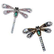 10pieces Colourful Beaded Dragonfly Patches Rhinestones Diamond Motifs Badge for Bags Decorated Ctaft Sewing Accessories  TH934 2024 - buy cheap