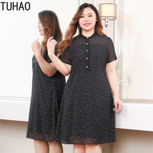 TUHAO-vestido de verano elegante para madre, vestido Sexy de talla grande 10XL, 9XL, 8XL, con estampado de lunares, para fiesta y Club nocturno, MS06 2024 - compra barato