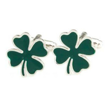 TZG10277 Green Clover Cufflink 2 Pairs Free Shipping Promotion 2024 - buy cheap