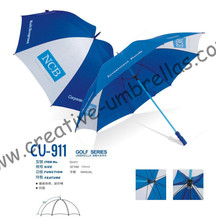 Free shipping by sea,14mm metal shaft and single fluted ribs,manual golf umbrella,anti-rust,check design with logo printing 2024 - buy cheap