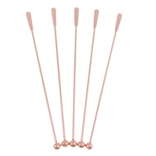 Agitador de bebidas de acero inoxidable HOT-5Pcs agitador de cóctel-oro rosa-barra recta, 19Cm 2024 - compra barato