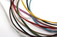 30 metros de cores sortidas um metro (39 ") cordão de couro longo-camurça corda de couro falso 2.5mm de largura 2024 - compre barato