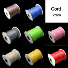 New Promotion 5m/lot 2MM Waxed Thread Cotton Cord String Strap Necklace Rope  Beading Wire Line For Jewelry Making DIY Bracelet 2024 - buy cheap