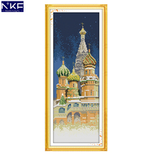 NKF-patrón de punto de cruz estampado de la Iglesia rusa, Kit de costura, juegos de bordado, punto de cruz chino para decoración del hogar 2024 - compra barato