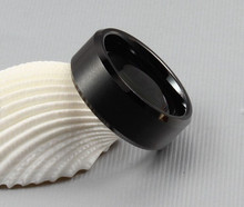 Free Shipping 8mm Black Tungsten Carbide  Ring For Men Tungsten Wedding Band teps Brushed Matte Wedding Band Ring 2024 - buy cheap