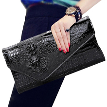Wallet women clutch bag High quality crocodile handbag black envelope female long wallets luxury brand bags 2024 - buy cheap