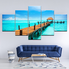 Canvas Painting Tropical island natural scenery 5 Pieces Wall Art Painting Modular Wallpapers Poster Print Home Decor 2024 - buy cheap