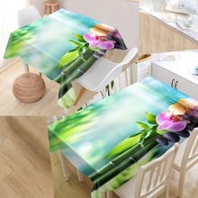 New Arrival Custom flower stone Table Cloth Waterproof Oxford Fabric Rectangular Tablecloth Home Party Tablecloth 2024 - buy cheap