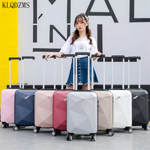 Klqdzms-mala de viagem com rodas, 20/24 polegadas, mala para viagem, espaço rígido, com zíper 2024 - compre barato