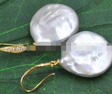 Wholesale price  ^^^ New 10-11mm freshwater Natural pearl earring 925  2024 - buy cheap
