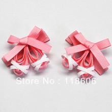Wholesale Cheap 150pcs/lot Ribbon Sculptures Hairclip Pink Ballerina Character Clip Ribbon Sculpture Free Shipping 2024 - buy cheap