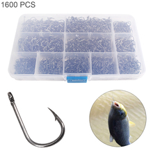 1600pcs/lot Durable Fishing Hooks Kit Barbed Jig Hole Hook 3#-12# 10 Size Carbon Steel Carp Fishhook Set with Fishing Tackle Box 2024 - buy cheap