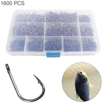 Kit de anzuelos de pesca duraderos, 1600 unids/lote de anzuelos de púas con agujero de plantilla #3-12 #10 tamaño, juego de anzuelos de carpa de acero al carbono con caja de aparejos de pesca 2024 - compra barato