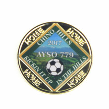 Moneda de recuerdo de fútbol, no hay pedido mínimo, monedas de metal, k200292 2024 - compra barato