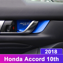 Inner door bowl decoration patch interior special modified stainless steel sequin stickers For Honda Accord 10th 2018Accessorie 2024 - buy cheap