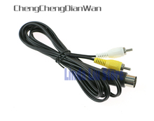 ChengChengDianWan-Cable AV para Sega Saturn A/V RCA, promoción, duradero, 1,8 M, conexión Genesis, 1, 20 unids/lote 2024 - compra barato