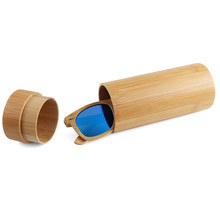 Porta óculos artesanal de bambu, caixa cilíndrica para armazenamento de óculos feita à mão de bambu natural, 100 2024 - compre barato
