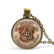 vintage 1pcs/lot Movie Hogwarts Crest pendant Necklace fashion jewelry with Chain handmade steampunk for womens mens gift 2017 2024 - buy cheap