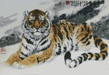 Набор для вышивки крестиком «Снежный Тигр», «король» 2024 - купить недорого