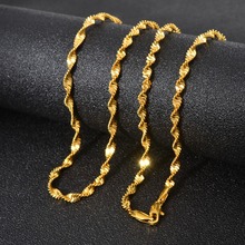 Anniyo 45cm/50cm/60cm Ethiopian Chain Necklaces for Women Gold Color Chain Fashion Africa Jewelry Wholesale #1545 2024 - buy cheap