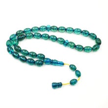 Big Size Tasbih Resin Rosary Muslim bracelet 33 beads Man's misbaha Green resin Ramadan gift for Eid 2024 - buy cheap