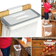 Kitchen Food Waste Garbage Bag Holder Cupboard Door Back Trash Rack Storage Cabinet Tools Hanging Economic Storage Racks White 2024 - buy cheap