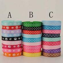 NEW fixed 45yards mixed 9 style cute paw/dots /rhombus pattern printed Grosgrain Ribbon,  each is 5 yards 2024 - buy cheap