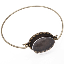 Antique Bronze Plated 18*25mm Metal Bangle Bracelet Blank Base Tray Bezel Cabochon Setting, 10pcs-C2433 2024 - buy cheap