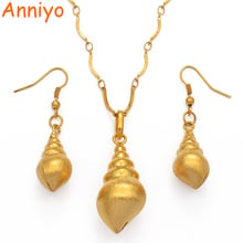 Anniyo PNG Shell Gold Color Pendant Necklaces/Earrings for Women,Papua New Guinea Jewellery Ethnic Hawaiian Guam Chuuk #114306 2024 - buy cheap