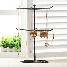 2-Tier Rotary Earring Rack Jewelry Organizer Holder Display Stand Metal Jewelry Display Stand Showing Rack for Necklace Earrings 2024 - buy cheap