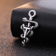 EUEAVAN 30 Uds. De Metal especial diseño de cruces encanto antiguo Chapado en plata serpiente Colgante animal para la fabricación de joyería artesanal 2024 - compra barato