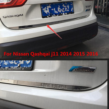Для Nissan Qashqai j11 2014 2015 2016 Наклейка на дверь задняя дверь из нержавеющей стали отделка багажника автомобильные Стайлинг Аксессуары 2024 - купить недорого