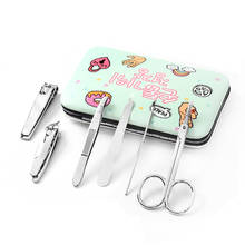 6 in 1 Nail Art Manicure Tools Nails Clipper Scissors Tweezer Manicure Sets Nail Care Nipper Ear Pick Kit With Case Manicure set 2024 - buy cheap