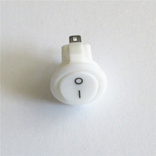 JOYING LIANG White Rocker Switch 2 Foot Power 250V 3A Small Round Switch Open Hole 15MM 2024 - buy cheap