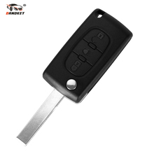 DANDKEY CE0536 Hu83 Remote Folding Car Key Shell Cover Case 3B For Citroen C2 C3 C4 C5 C6 C8 For Peugeot 407 607 2024 - buy cheap