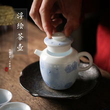 Tetera de cerámica pintada a mano, pila de filtro de flor de ciruelo para juego de té verde Kung Fu, Oolong, envío gratis 2024 - compra barato