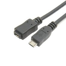 50cm 150cm micro usb2.0 macho ao cabo de dados fêmea da extensão para a cor blakc do telefone móvel 2024 - compre barato