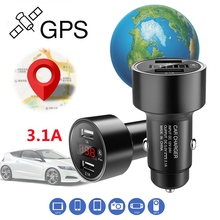 Car GPS Tracker Locator Real Time Tracking Device Dual USB Car Charger Voltmeter Compact Lightweight Space Saving Portable 2024 - buy cheap