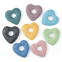 COLORFUL LAVA Heart Stone New Design Volcanic Stone Necklaces Pendants for Women Wholesale Special Natural Stone Pendant 2024 - buy cheap